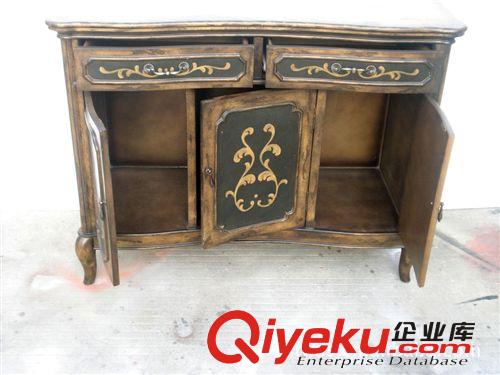 廠家生產(chǎn)外貿原單 三門二斗仿古柜子 壁柜 歐美式{zx1}款 實木家具原始圖片3