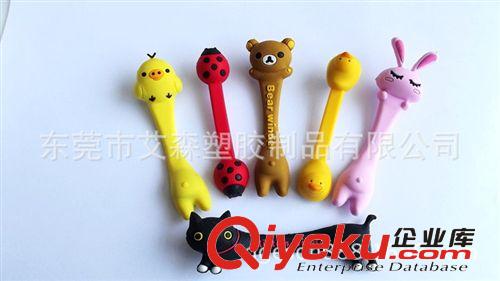 現貨：巴掌手勢繞線器 卡通手型繞線器 pvc+鐵絲長條綁線器原始圖片2