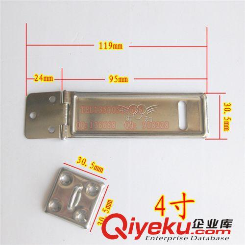 不銹鋼鎖牌/木門鎖牌/抽屜鎖牌/門邊鎖牌/4寸 內(nèi)附詳尺寸原始圖片2