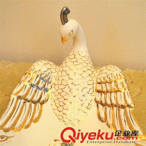爆款歐式gd復古陶瓷果盤 孔雀水果盤 喬遷婚慶禮品 批發tj