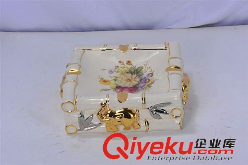 豪華歐式復古玫瑰煙灰缸客廳用品 陶瓷煙灰缸 手工定制 tj批發原始圖片3