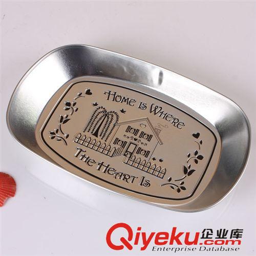zakka雜貨 擺件 鐵皮水果盤零食盤 zakka點(diǎn)心盤裝飾盤批發(fā)XA624原始圖片2