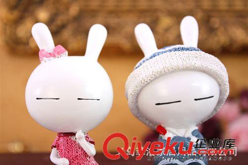 淘寶熱銷！可愛樹脂擺件 家居辦公裝飾品 兔子吊腳娃娃批發(fā) SA216原始圖片2