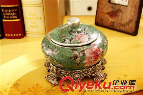 創意！gd精美手繪陶瓷煙灰缸 家居工藝品裝飾擺件批發 XC131原始圖片2