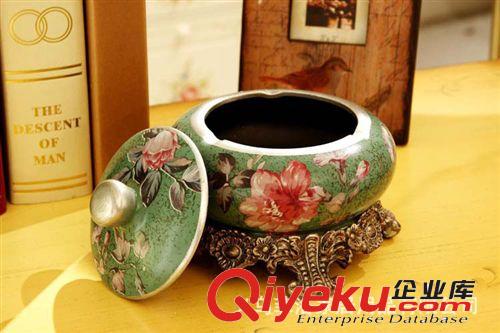 創意！gd精美手繪陶瓷煙灰缸 家居工藝品裝飾擺件批發 XC131原始圖片3