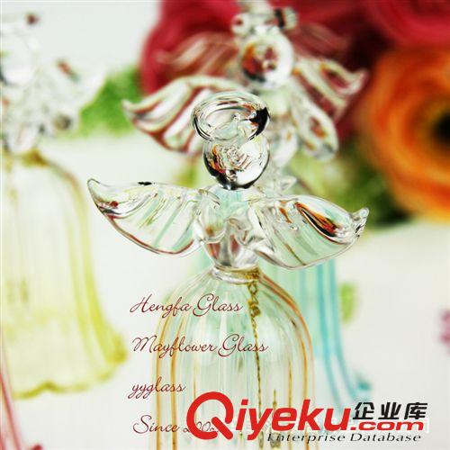 創(chuàng)意！祈福天使擺件 透明玻璃工藝風鈴 家居裝飾品 搖鈴批發(fā)BB101原始圖片2