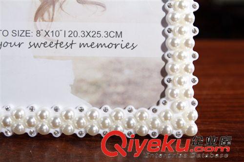 唯美 歐式白色6/7/10寸珍珠相框 婚慶用品 義烏貨源 SK715原始圖片3