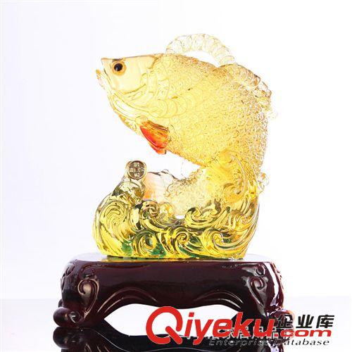 樹脂仿琉璃工藝品 招財魚 商務(wù)禮品 創(chuàng)意新家居裝飾 FF708