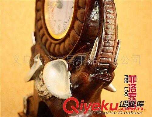 創(chuàng)意 樹脂工藝品 擺件 商務(wù)禮品 吉祥（象）抽象座鐘時鐘FZ918