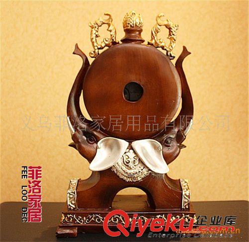 創(chuàng)意 樹脂工藝品 擺件 商務(wù)禮品 吉祥（象）抽象座鐘時鐘FZ918