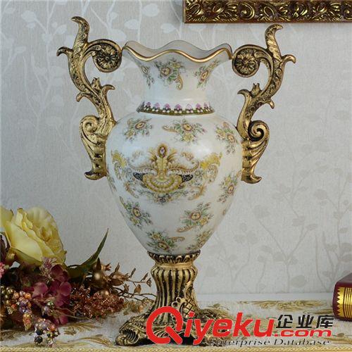 歐式陶瓷花瓶花插擺件飾品古典懷舊家居陶瓷花器客廳裝飾品擺件原始圖片2