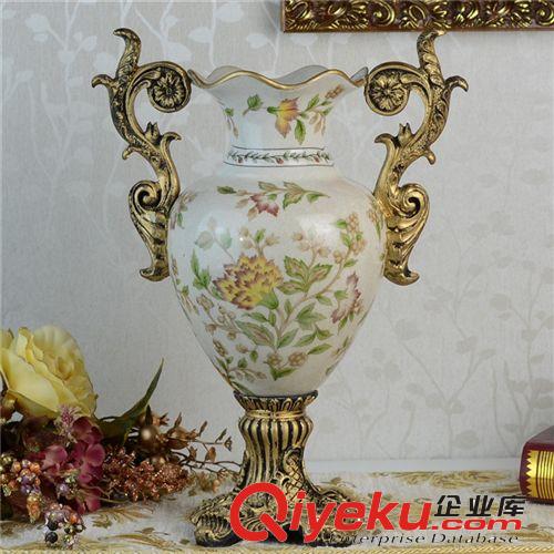 歐式陶瓷花瓶花插擺件飾品古典懷舊家居陶瓷花器客廳裝飾品擺件原始圖片3