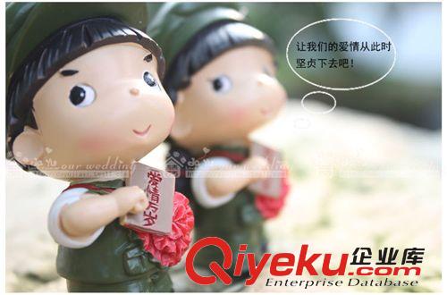 大禹家喜樹脂工藝品革命愛情小兵創(chuàng)意婚慶禮品大號娃娃擺件9358原始圖片3