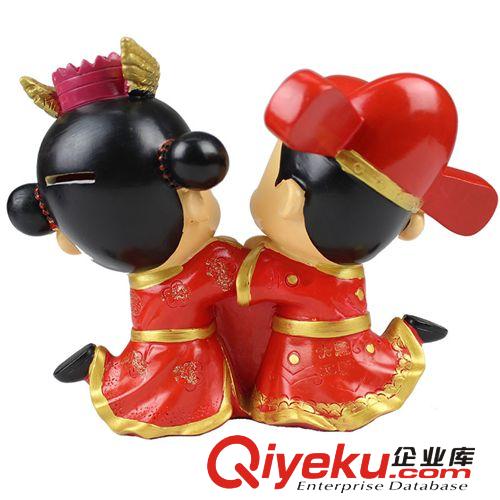 樹脂工藝品擺件/大號喜慶娃娃批發(fā)/結婚送禮婚房百年好合擺件9003原始圖片2
