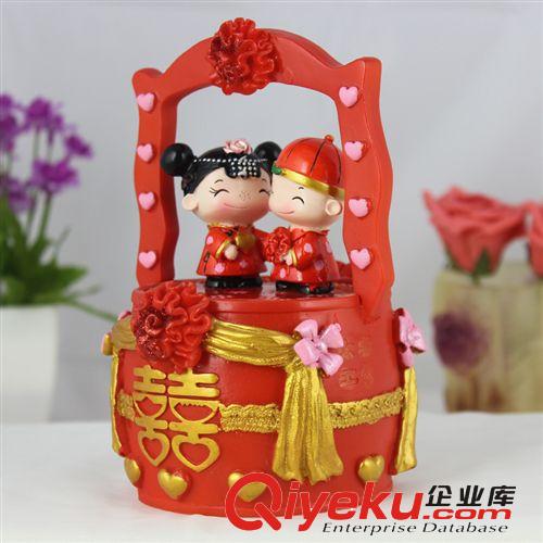 大禹家喜 環(huán)保樹脂工藝品結(jié)婚禮物創(chuàng)意禮品婚房擺件喜慶娃娃9038