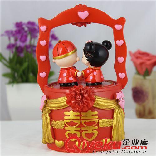 大禹家喜 環(huán)保樹脂工藝品結(jié)婚禮物創(chuàng)意禮品婚房擺件喜慶娃娃9038