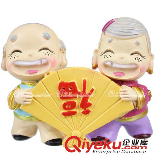 大禹家喜廠家批發(fā)婚慶工藝禮品/創(chuàng)意公婆套裝擺件不含展示架9919