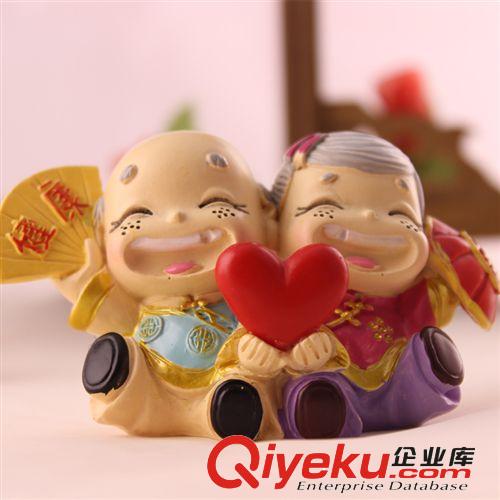 大禹家喜&樹脂工藝品 DY9920家居擺設(shè)二人轉(zhuǎn)創(chuàng)意禮品送公婆禮物