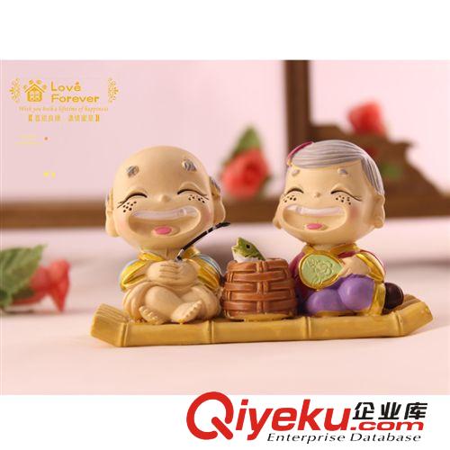 大禹家喜&樹脂工藝品 DY9927 家居擺設漁家樂創(chuàng)意禮品送公婆禮物