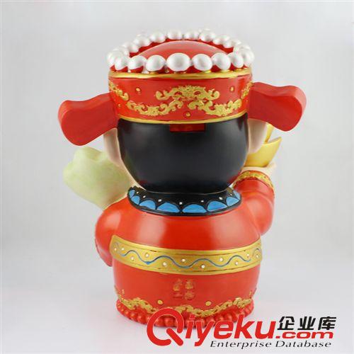 大禹家喜 樹脂工藝品 新年禮品 創(chuàng)意大號玉如意托元寶財神 9802