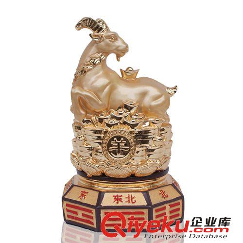 廠家直銷鍍金樹(shù)脂工藝品擺件鎮(zhèn)宅辟邪居家風(fēng)水?dāng)[件八卦生肖馬批發(fā)