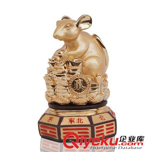 廠家直銷鍍金樹脂工藝品擺件鎮(zhèn)宅辟邪居家風(fēng)水?dāng)[件八卦生肖兔批發(fā)