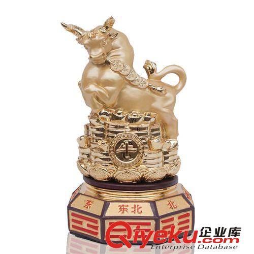 2014新款鍍金樹脂工藝品擺件鎮(zhèn)宅辟邪居家辦公風(fēng)水?dāng)[件八卦生肖牛