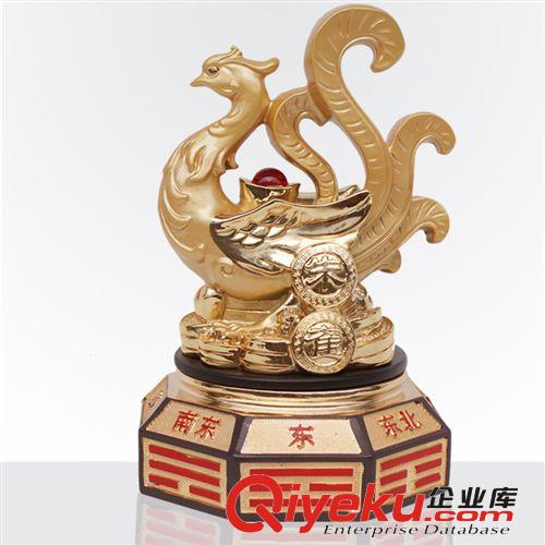 【新品快訂】鍍金樹脂工藝品 鎮(zhèn)宅辟邪居家辦公風(fēng)水?dāng)[件八卦朱雀