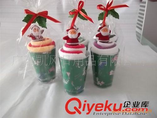 蛋糕毛巾 圣誕節(jié)禮品毛巾 平安夜毛巾 雙層圣誕造型蛋糕毛巾原始圖片2