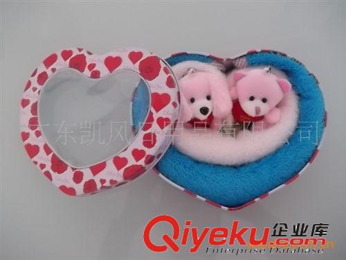 公仔愛(ài)戀雙心鐵盒裝情侶蛋糕毛巾/商務(wù)新奇特禮品/婚慶禮物原始圖片3