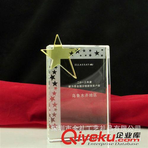 供應水晶獎杯、K9水晶、暢銷型星星造型、獎勵{yx}；可定制原始圖片3
