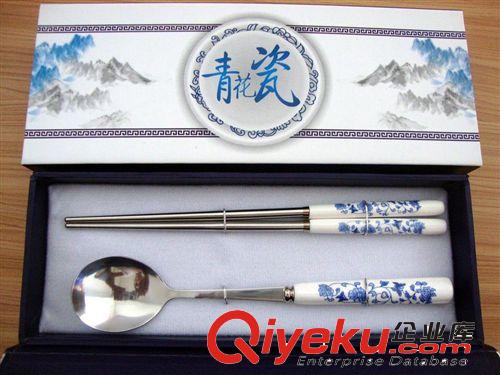 批發(fā)供應(yīng)貼花臉譜，筷，勺兩件套，家居用品，餐具用品 公司禮品