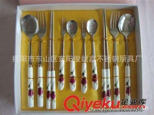 笑臉餐具兩件套，不銹鋼笑臉餐具套裝，促銷禮品餐具原始圖片3