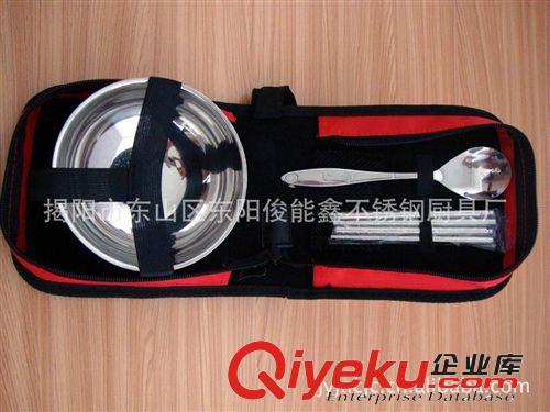 供應(yīng)不銹鋼促銷禮品 不銹鋼碗筷勺 雙人便攜餐具六件套