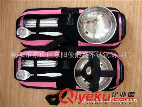 供應(yīng)不銹鋼促銷禮品 不銹鋼碗筷勺 雙人便攜餐具六件套原始圖片3