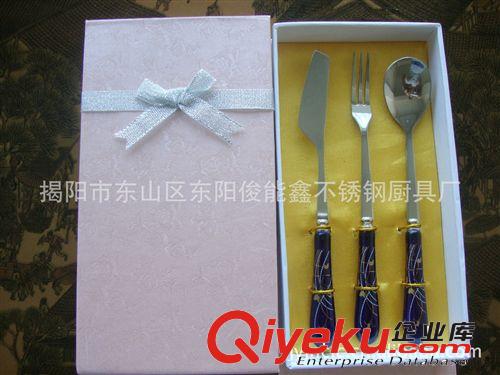 不銹鋼餐具，刀，叉，勺等木盒套裝禮品原始圖片2