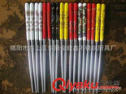 供應(yīng)不銹鋼筷子，陶瓷柄筷子，韓國23cm陶瓷筷子原始圖片2