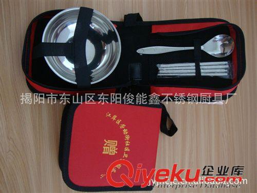 不銹鋼碗，gd贈(zèng)送套裝餐具，促銷禮品餐具原始圖片3