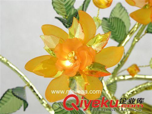 【廠家批發(fā)】LED花燈 盆花夜燈 USB水晶花 創(chuàng)意禮品原始圖片3