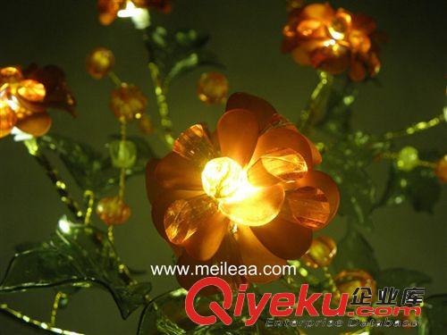 LED花燈 USB水晶花夜燈 {dj2}新品 創(chuàng)意壁燈 家居裝飾{sx}