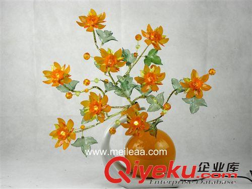 新奇特創(chuàng)意LED臺燈 USB小夜燈 浪漫玫瑰花 精美家居臺面盆景燈原始圖片2