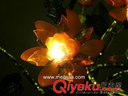新奇特創(chuàng)意LED臺燈 USB小夜燈 浪漫玫瑰花 精美家居臺面盆景燈原始圖片3