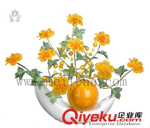 廠家直銷現代時尚陶瓷花瓶 配高級水晶花 現代簡約