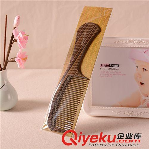 S2532 木紋防靜電寬柄塑料梳子 am梳子美觀好用耐用 地?cái)偀豳u原始圖片2