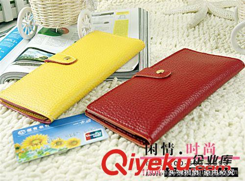 D1222 彩邊單扣女士錢(qián)夾 七彩糖果色 熱銷女士錢(qián)包 十元店熱銷原始圖片3