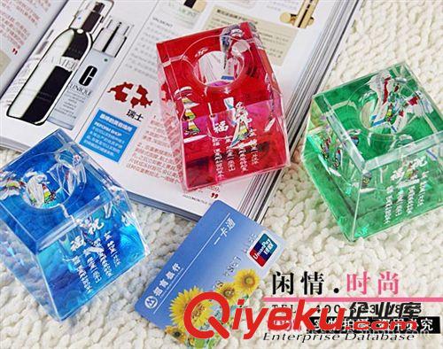 H2323 四方入油內(nèi)置帆船筆筒 創(chuàng)意多功能禮品塑料筆筒 10元店貨源原始圖片3