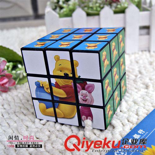 C1101 智力魔方，三階色魔方，大人兒童智力玩具，卡通圖案原始圖片3
