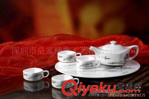 供應商務禮品 陶瓷工藝品【5頭銅梁吉慶有余】茶具