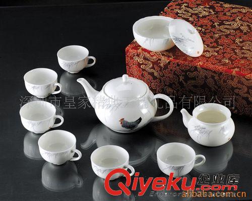 供應(yīng)商務(wù)禮品 陶瓷工藝品【5頭銅梁吉慶有余】茶具