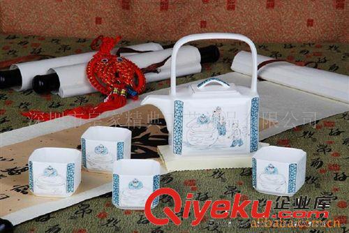 供應手繪瓷禮品玉峰天香 骨瓷茶杯 陶瓷禮品單杯商務禮品